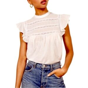 Reformation Dahlia Lace Cotton White
Top Medium